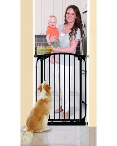 Chelsea Extra Tall 28-32in Auto Close Metal Baby Gate - Black