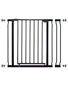 Liberty 29.5-36.5in Auto Close Metal Baby Safety Gate - Black