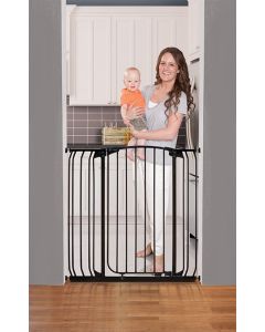 Chelsea Extra Tall 28-42.5in Auto Close Metal Baby Gate - Black
