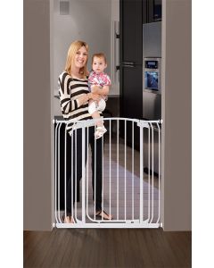 Chelsea Extra Tall 28-42.5in Auto Close Metal Baby Gate - White