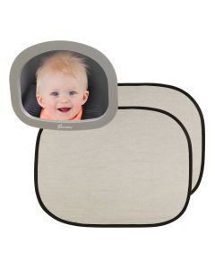 Car Kit with Insta-Clings Shades & Ezy-Fit Backseat Mirror