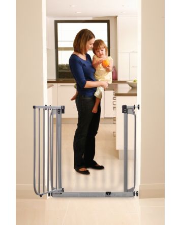 Dawson Auto Close Security Gate with Smart Stay-Open Feature - Silver color