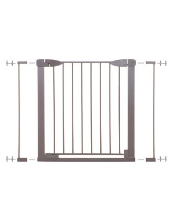Boston 29.5-38in Auto Close Metal Baby Gate w/ EZY-Check Indicator - Taupe